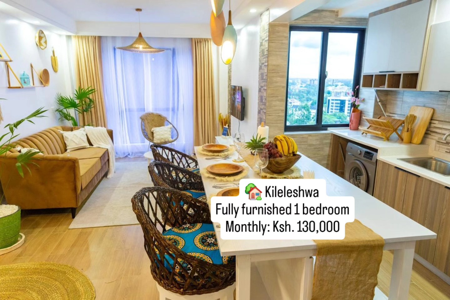 1 bedroom fully furnished apartment for rent in Kileleshwa