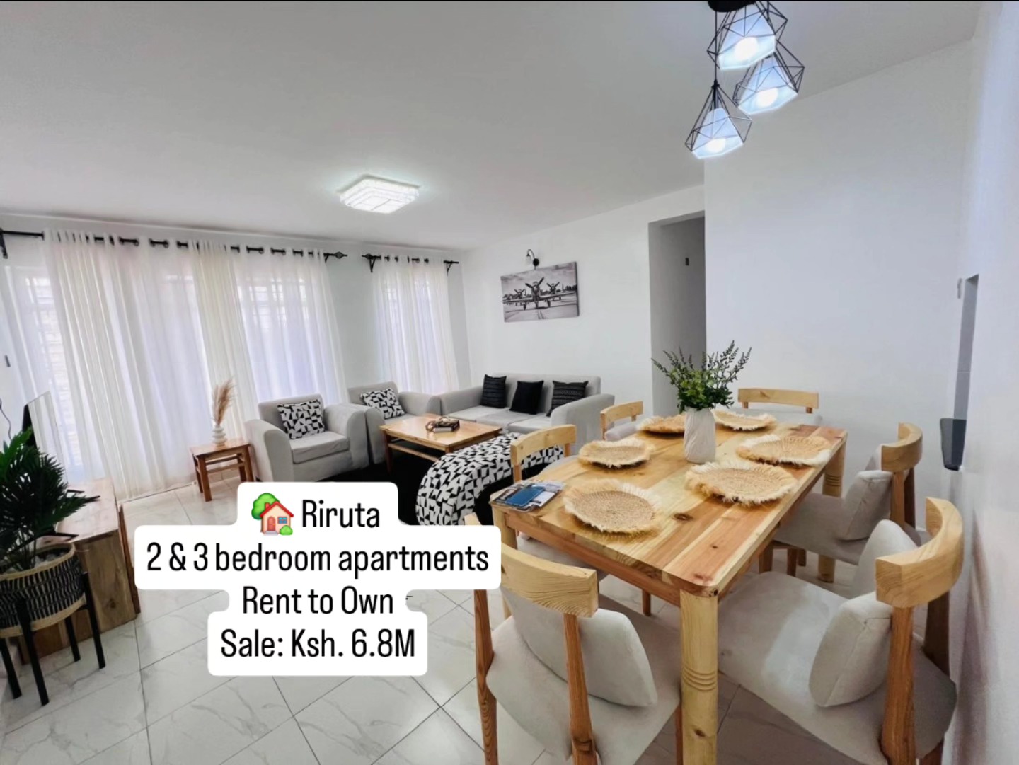 2 and 3 bedroom apartment rent to own in Riruta