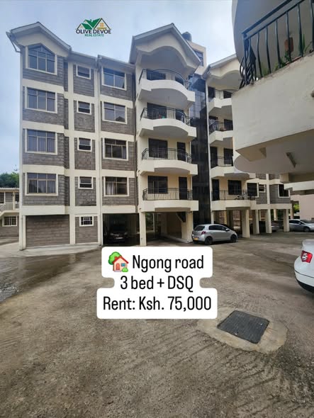 3 bedroom + DSQ apartment for rent in Ngong Road