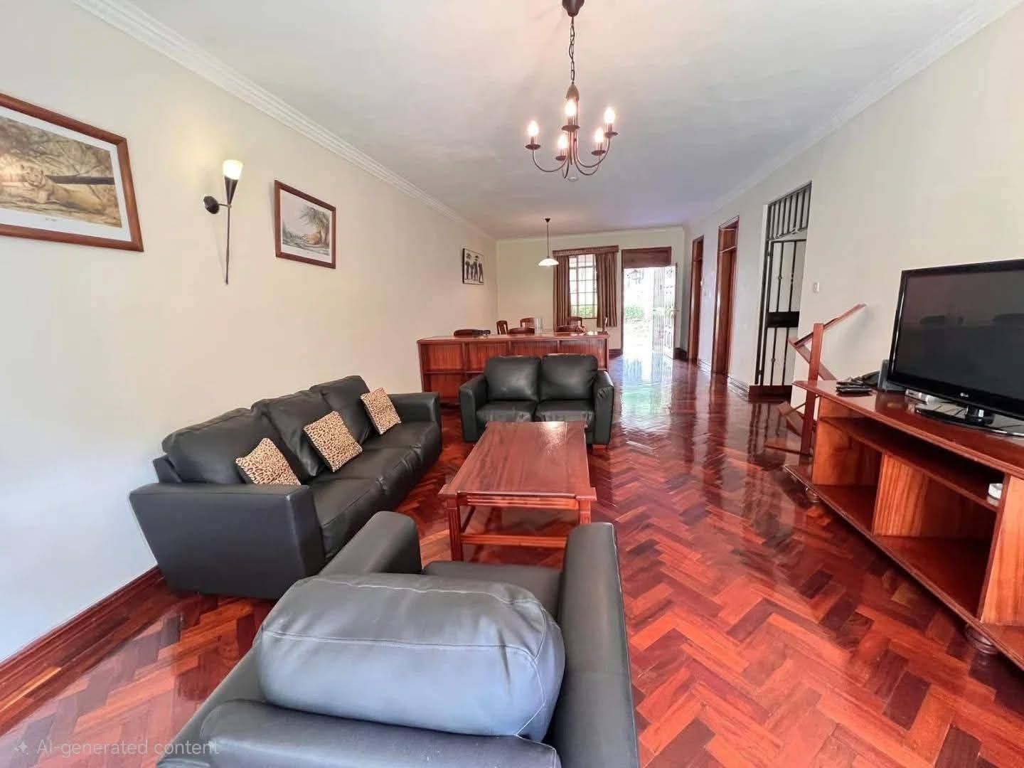 3 bedroom semi furnished apartment for rent in Westlands, Peponi Road
