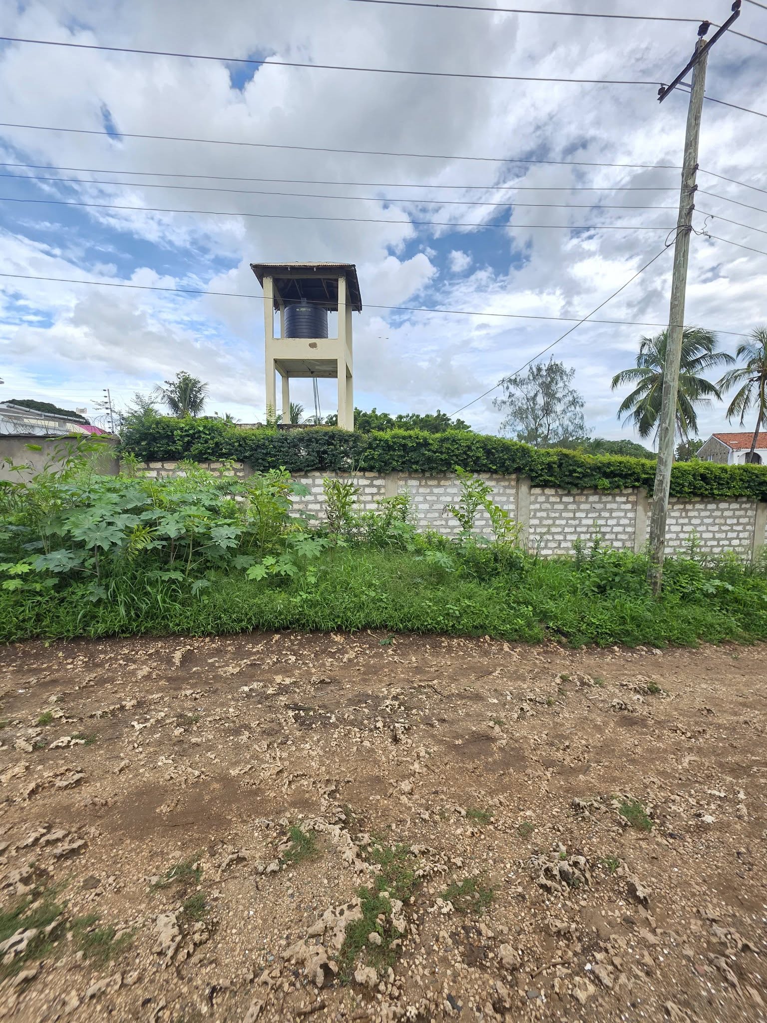 3 pieces of 1/4 acre plots for sale off Diani Beach Road in the Bogan Villa area, Diani. Image