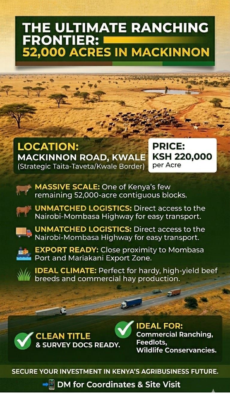 52000 acres land for sale in Mackinnon Road, Kwale (along Nairobi-Mombasa Highway) Image