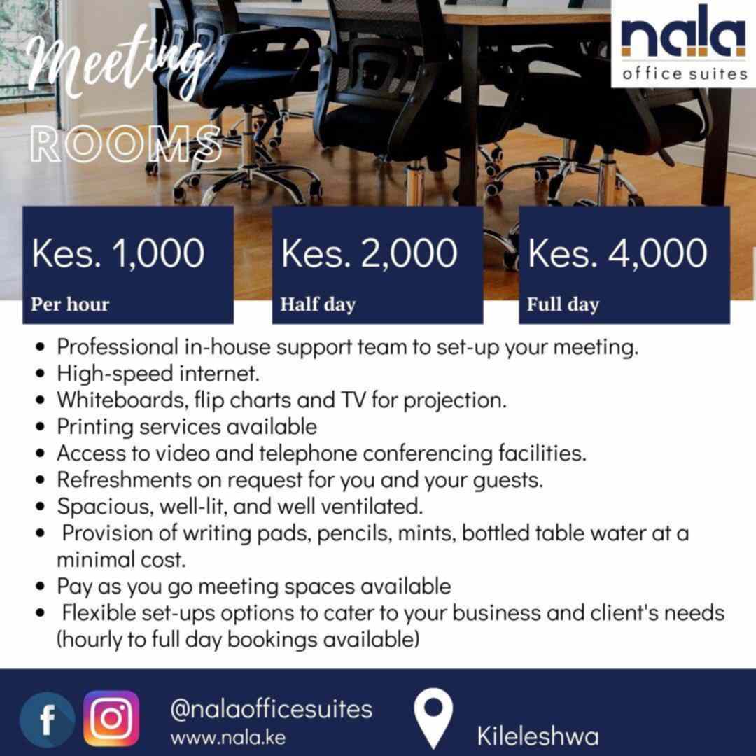 Furnished offices to let in Kileleshwa