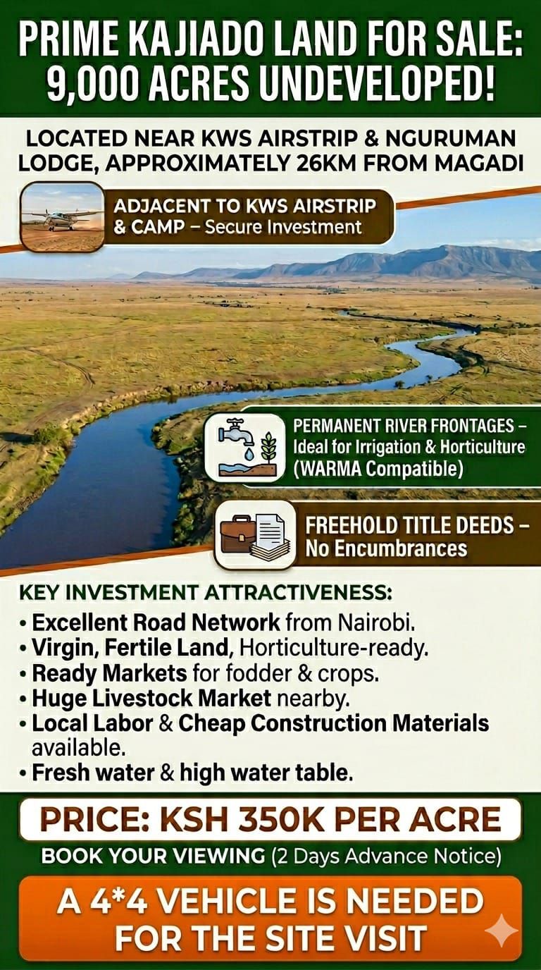 9000 acres land for sale in Kajiado Image