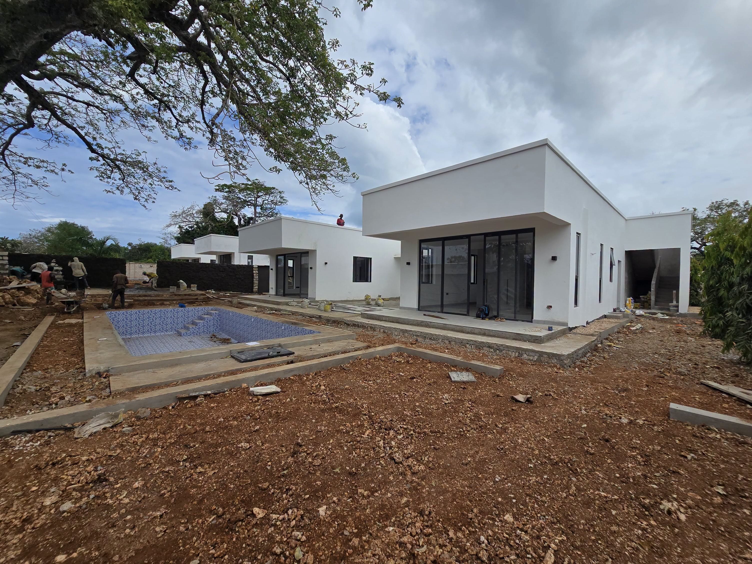 Contemporary 3 Bedroom Flat-Roof Villas for Sale in diani