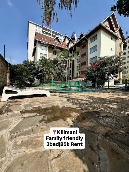 Family friendly 3 bedroom apartment to let in Kilimani near Adams Archade