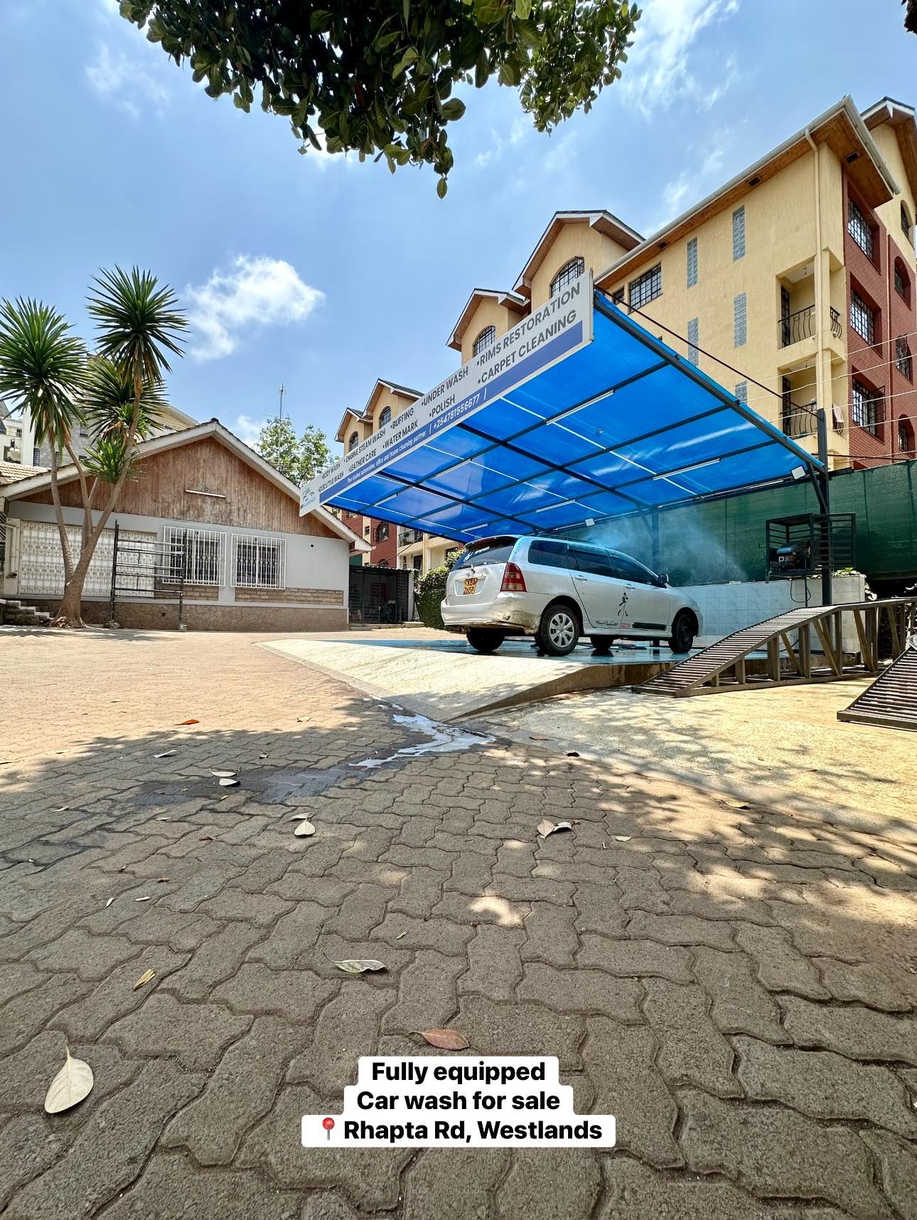 Fully equipped carwash space for sale and lease in a prime location, Off Rhapta rd