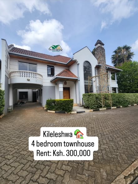 Homely 4 bedroom townhouse to let in Kileleshwa