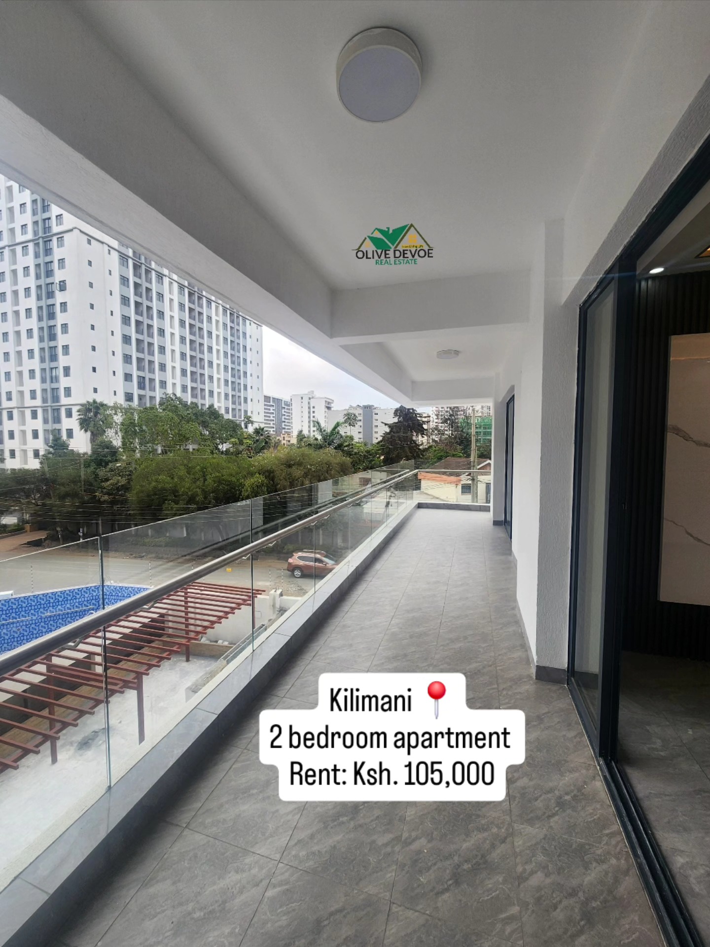 Modern 2 bedroom apartment to let in Kilimani