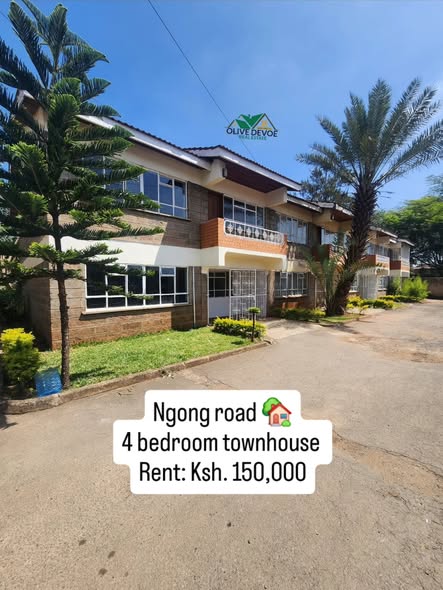 Newly renovated 4 bedroom townhouse to let in Ngong Road